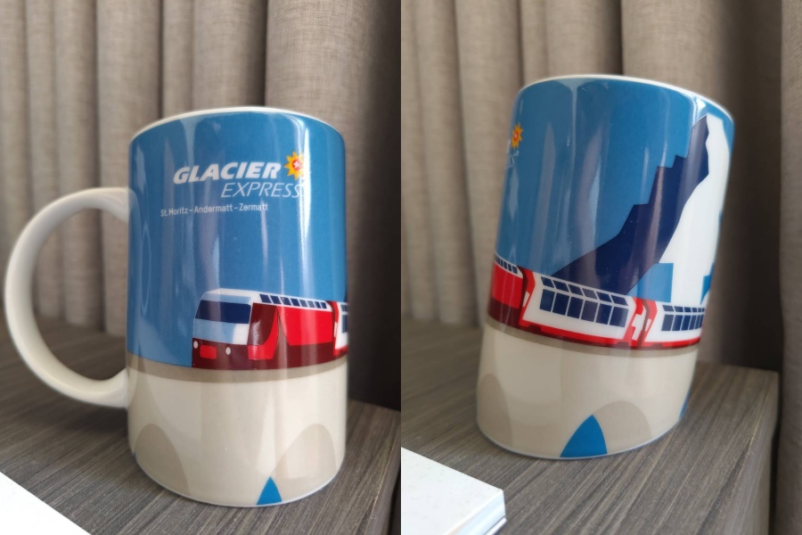 瑞士旅人欽霖推薦冰河列車傾斜馬克杯