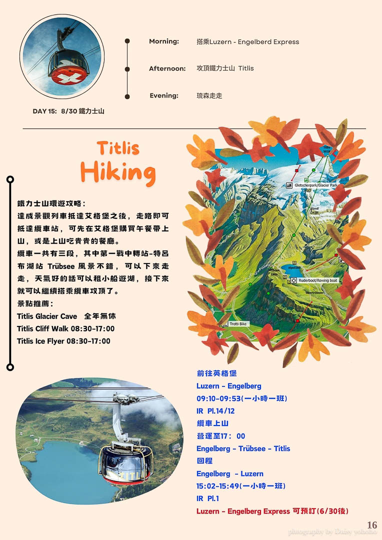 瑞士旅人誌 Eilot 縱覽瑞士16天