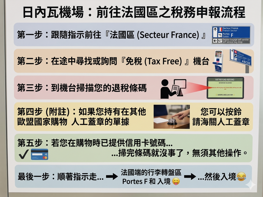 法國夏慕尼近瑞士退稅方式